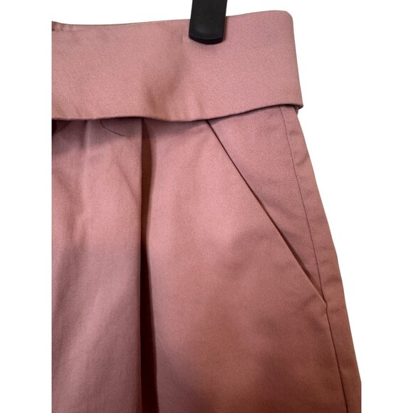 2/$30 ZARA XS Pink/Mauve High-Waisted Shorts Belted Waist & Pockets - Picture 6 of 15